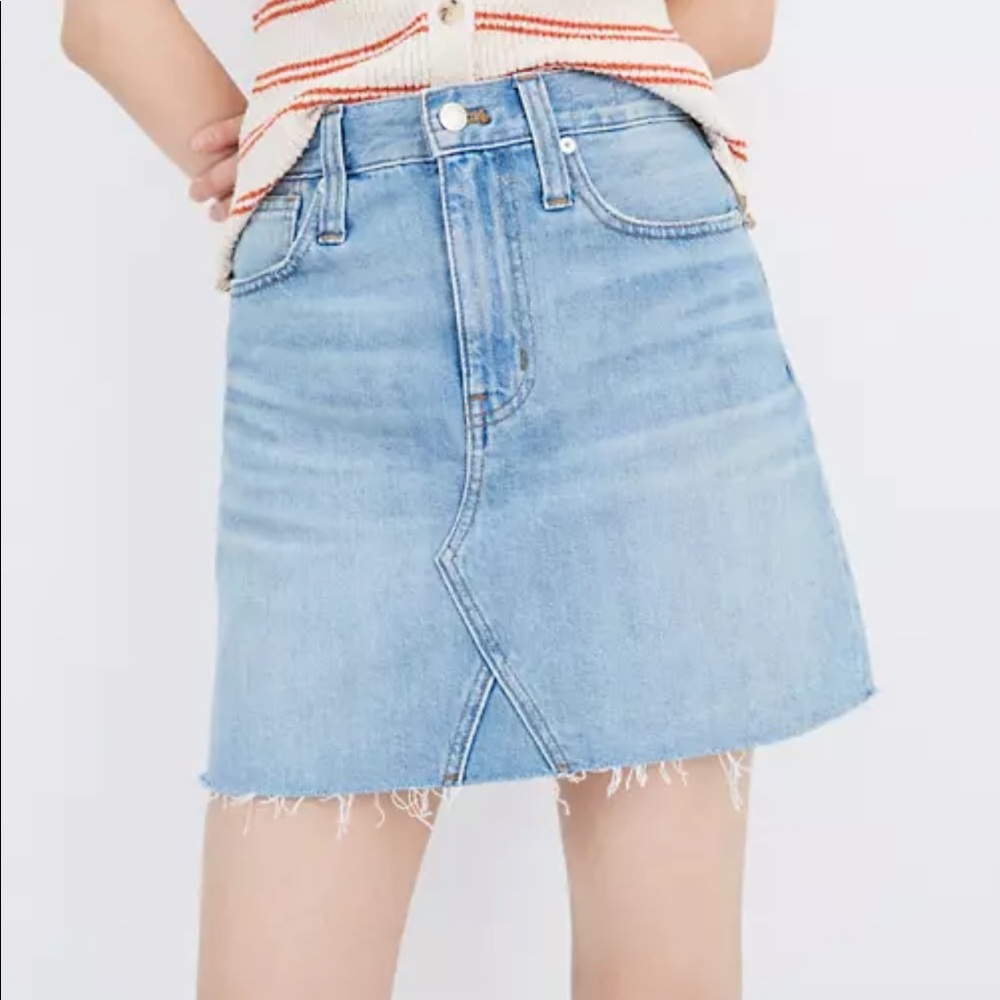 Madewell Rigid Denim A-Line Mini Skirt